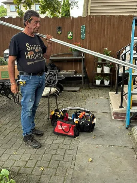 Owner of Premier Electrical Contractors on a job site