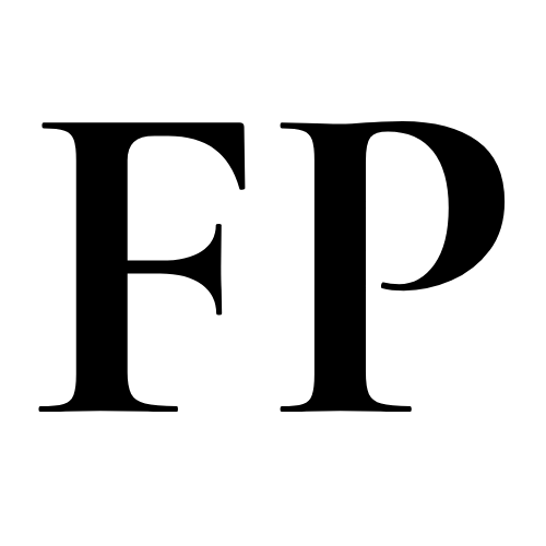 FP initials for FrankyProjects. Icon